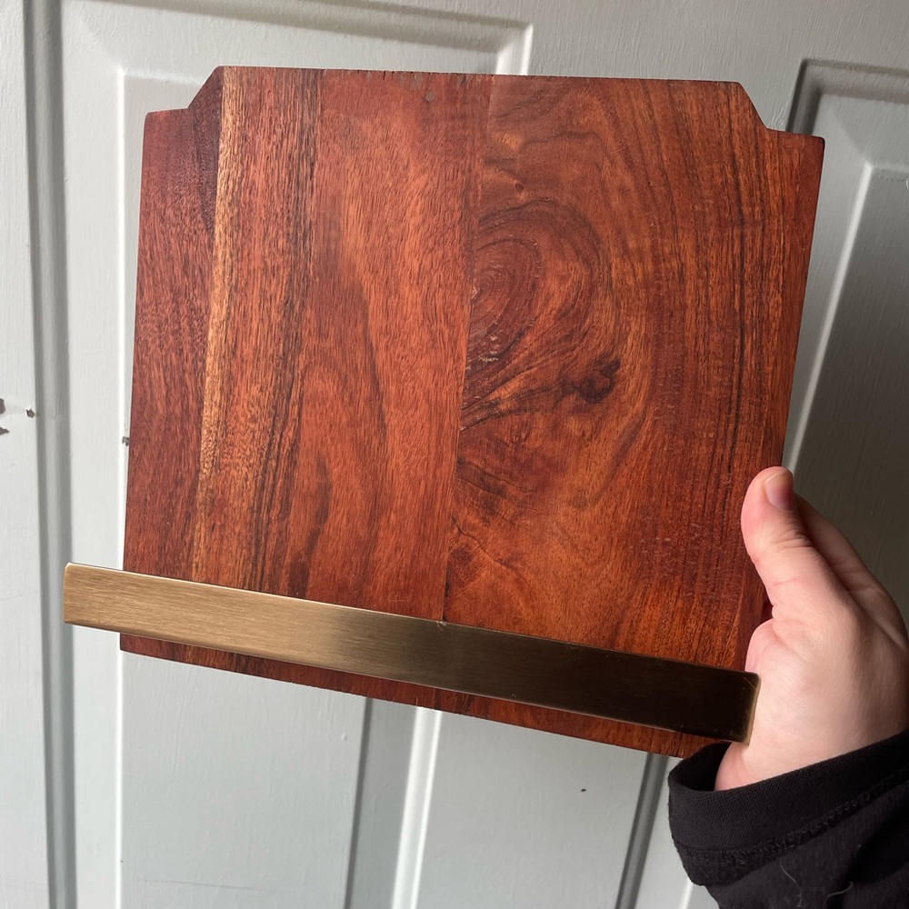 Magnolia Hearth and Hand Cookbook Holder Wood and Metal